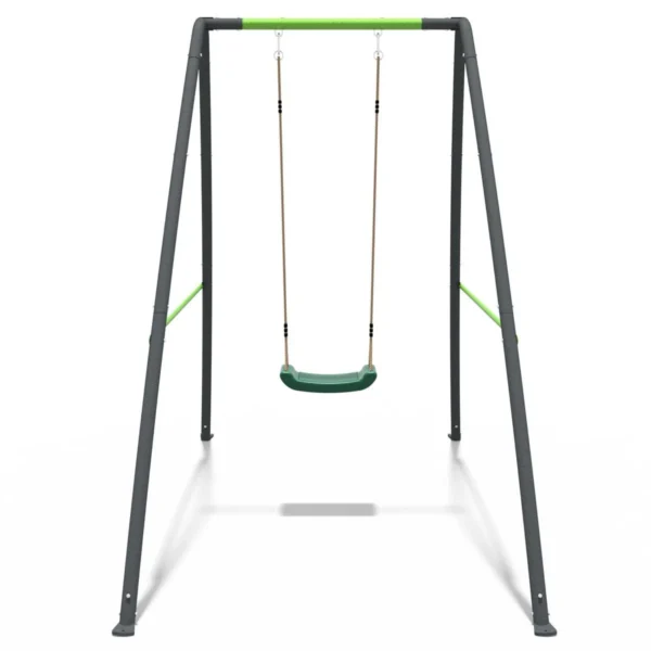 Rebo Steel Series Metal Swing Set - Single Swing Green