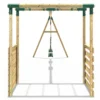Rebo Wooden Garden Swing Set with Monkey Bars - Comet Green - Image 3