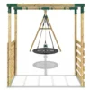 Rebo Wooden Garden Swing Set with Extra-Long Monkey Bars - Sage Green - Image 5
