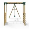 Rebo Wooden Garden Swing Set with Monkey Bars - Solar Green - Image 5