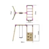 Rebo Wooden Garden Swing Set with Monkey Bars - Solar Pink - Image 2