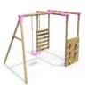 Rebo Wooden Garden Swing Set with Monkey Bars - Solar Pink - Image 3