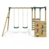 Rebo Wooden Garden Swing Set with Monkey Bars - Venus Green