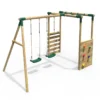Rebo Wooden Garden Swing Set with Monkey Bars - Venus Green - Image 3