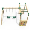 Rebo Wooden Garden Swing Set with Monkey Bars - Venus Green - Image 4