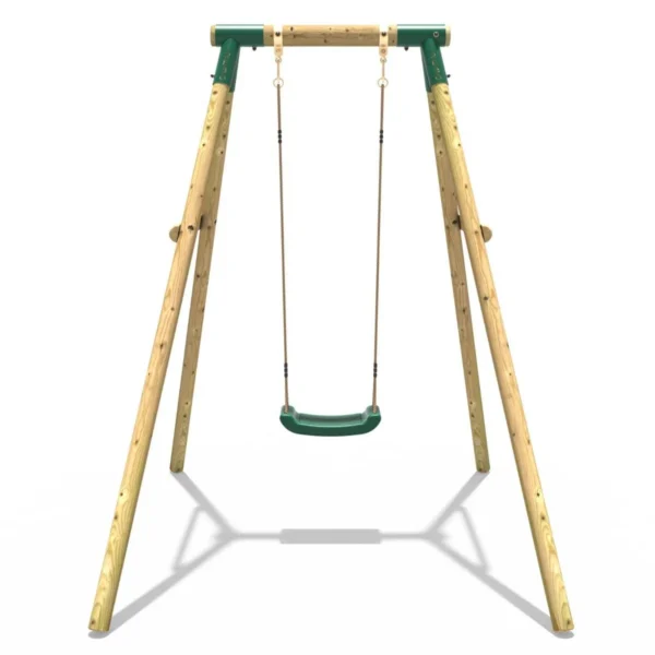 Rebo Wooden Single Garden Swing Set - Solar - Image 4