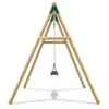Rebo Wooden Single Garden Swing Set - Solar - Image 2