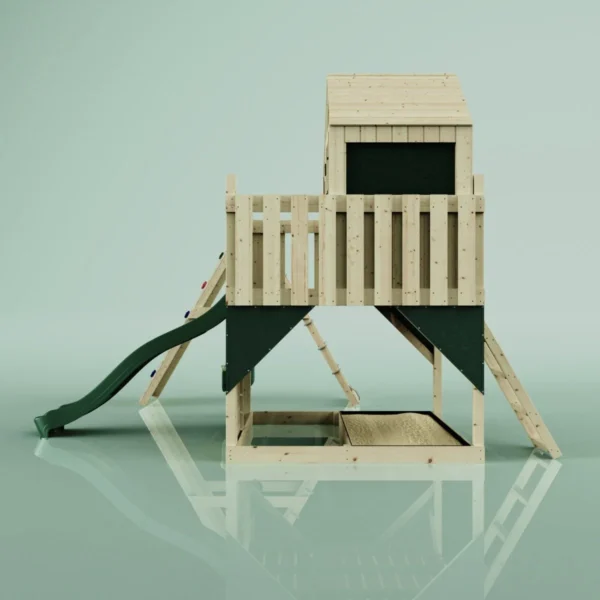 PolarPlay Kids Climbing Tower & Playhouse - Climb & Swing Thora Green - Image 3