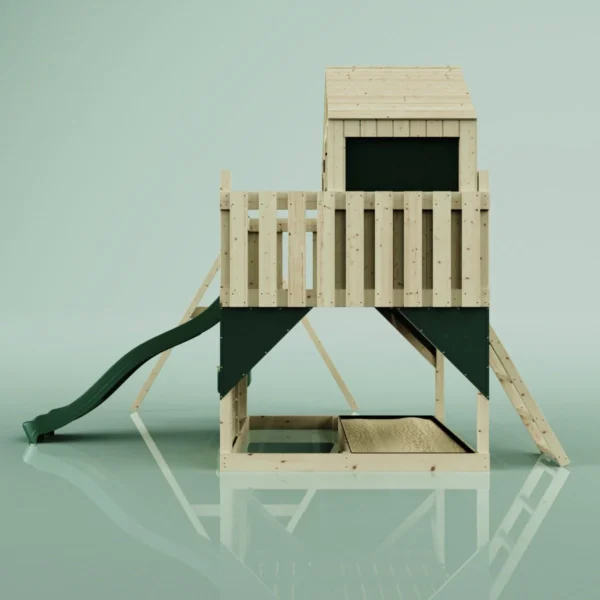 PolarPlay Kids Climbing Tower & Playhouse - Swing Eerika Green - Image 3