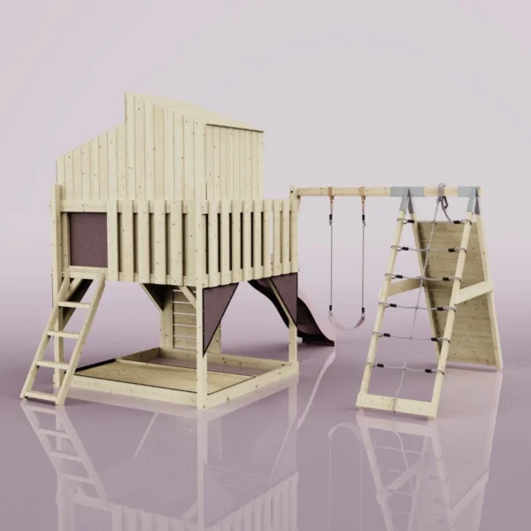 PolarPlay Kids Climbing Tower & Playhouse – Climb & Swing Runa Rose - Image 2