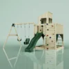 PolarPlay Kids Climbing Tower & Playhouse - Swing Olavo Green
