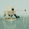 PolarPlay Kids Climbing Tower & Playhouse - Swing Olavo Green - Image 2