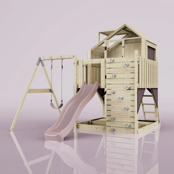 PolarPlay Kids Climbing Tower & Playhouse - Swing Brenna Rose