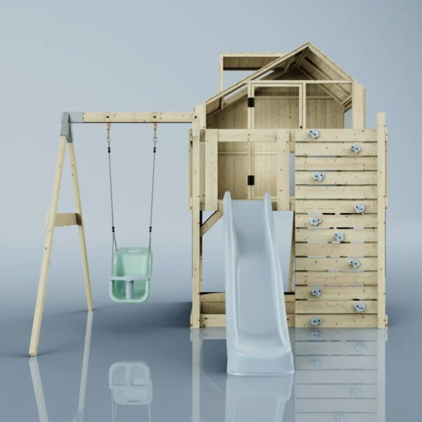 PolarPlay Kids Climbing Tower & Playhouse - Swing Eerika Mist - Image 4